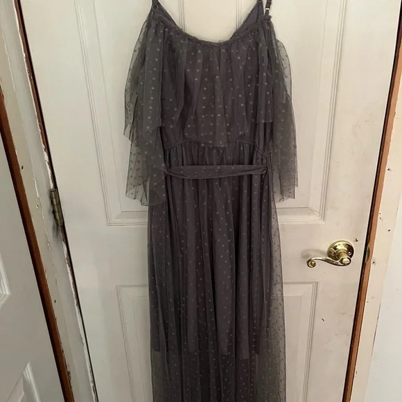 Joyfolie Mia Joy Lauryn Gray Dress NWT Women’s Small BOHO - Picture 7 of 7